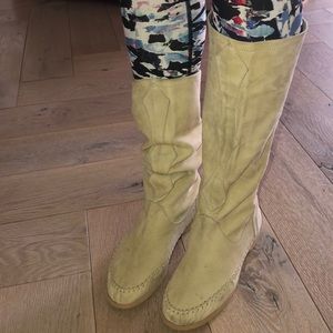 Buttery Soft Sueded Leather Flat Boots